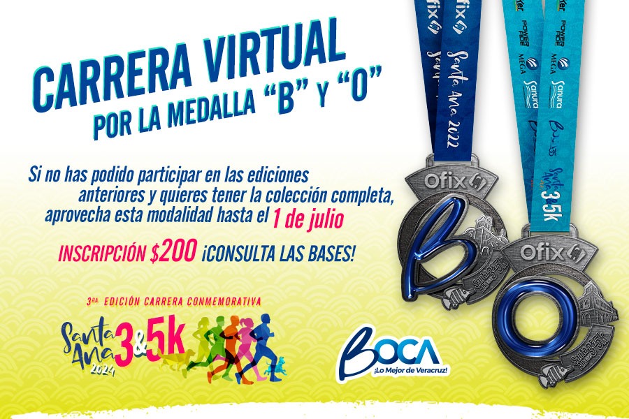 CARRERA VIRTUAL CONMEMORATIVA SANTA ANA 2024